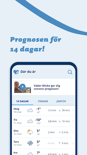 Klart - Väder - عکس برنامه موبایلی اندروید