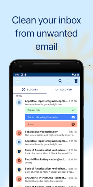 Spamdrain - email spam filter - Image screenshot of android app