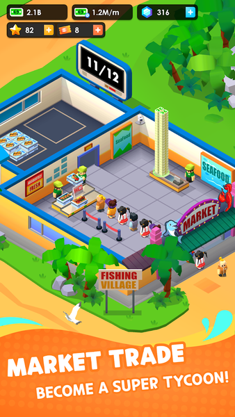 Seafood Inc - Tycoon, Idle - Gameplay image of android game