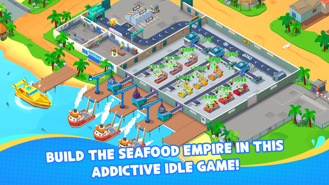 Seafood Inc - Tycoon, Idle - Gameplay image of android game