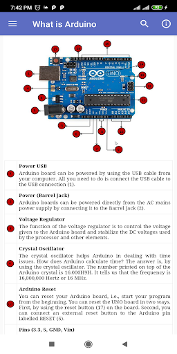 Arduino Basics - Image screenshot of android app