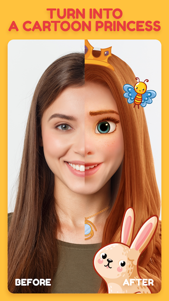 Toon app - princess camera - عکس برنامه موبایلی اندروید