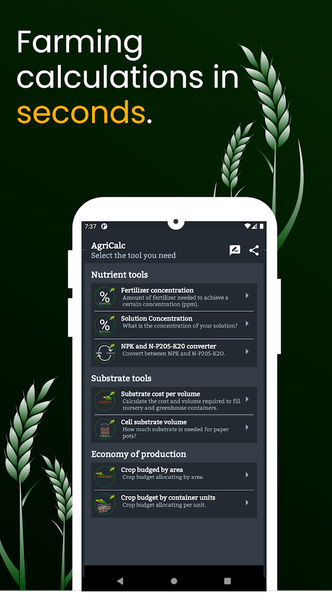 Agricalc: Farming Calculator - عکس برنامه موبایلی اندروید