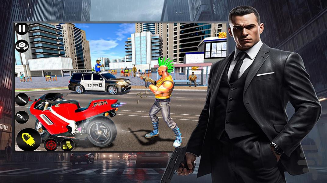 بازی گنگستر شهر - Gameplay image of android game