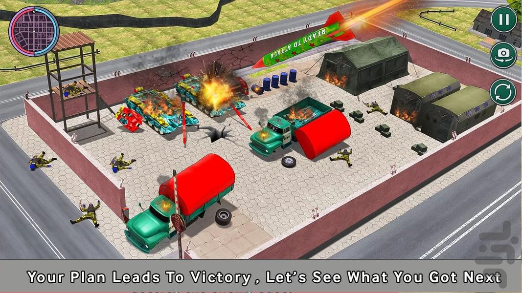 بازی لانچر موشکی - Gameplay image of android game