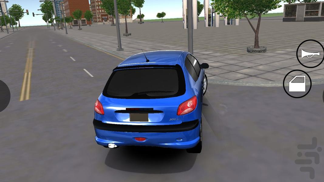 ماشین بازی پژو 206 - Gameplay image of android game