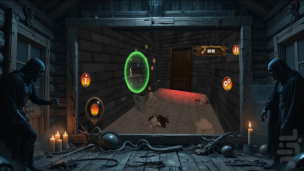 بازی ترسناک کلبه - Gameplay image of android game