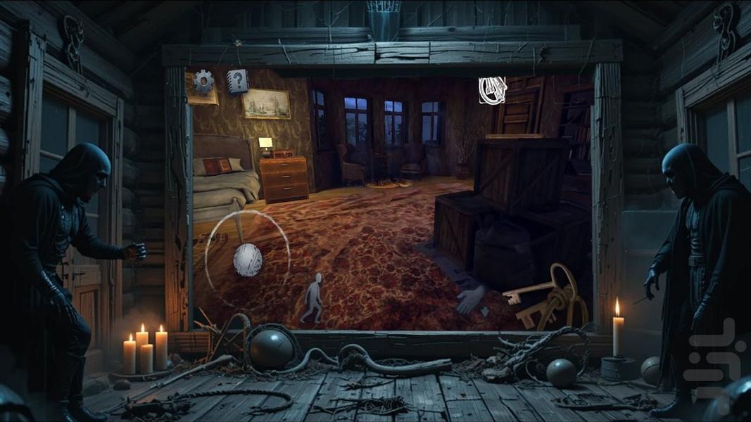 بازی ترسناک کلبه - Gameplay image of android game