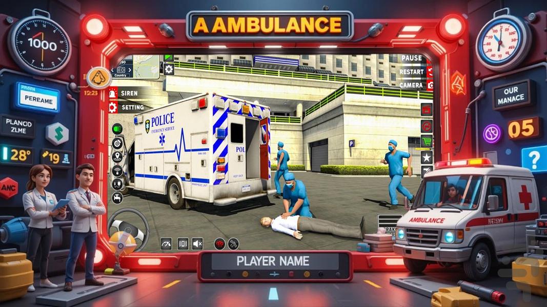 امبولانس بازی - Gameplay image of android game
