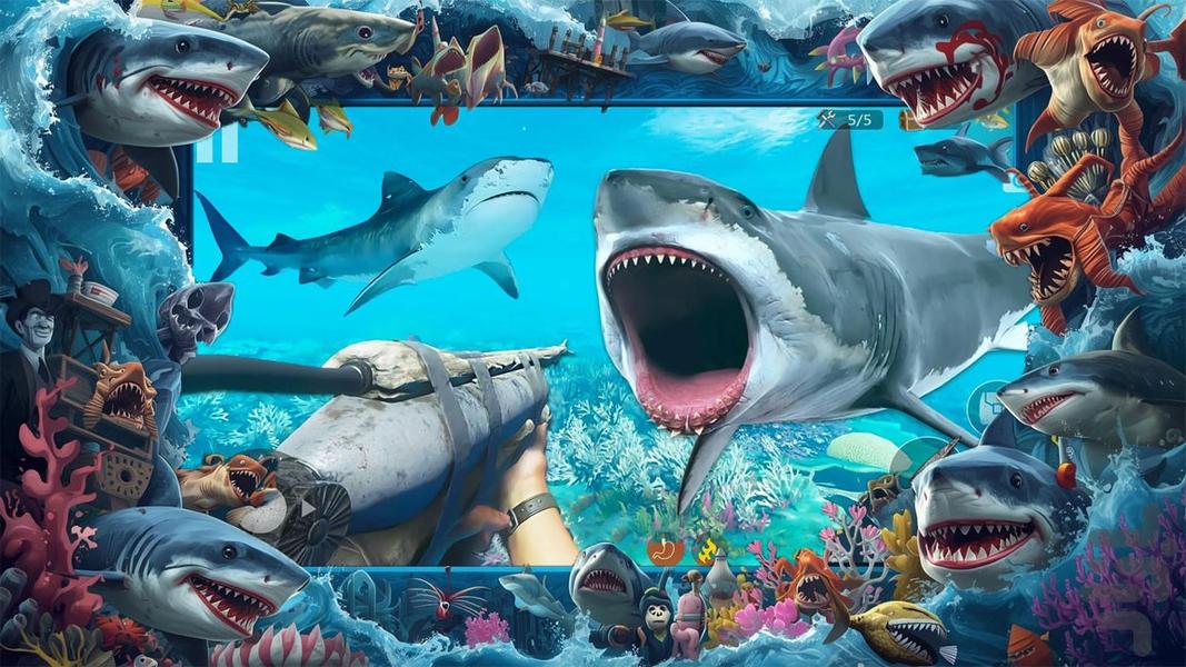 بازی ترسناک کوسه - Gameplay image of android game