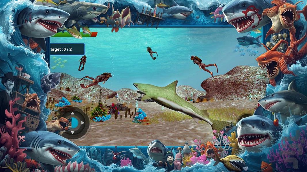 بازی ترسناک کوسه - Gameplay image of android game