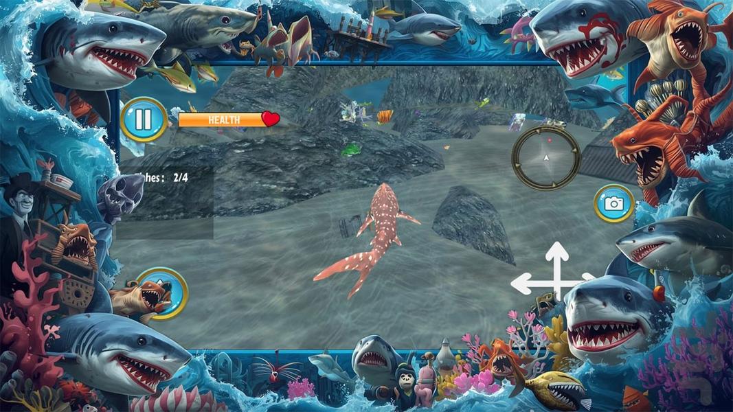 بازی ترسناک کوسه - Gameplay image of android game