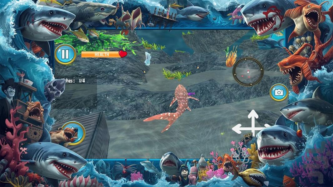 بازی ترسناک کوسه - Gameplay image of android game