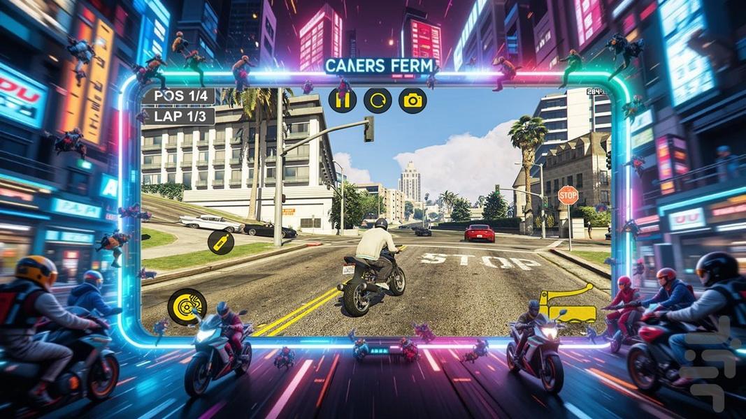 بازی موتوری جهان باز - Gameplay image of android game