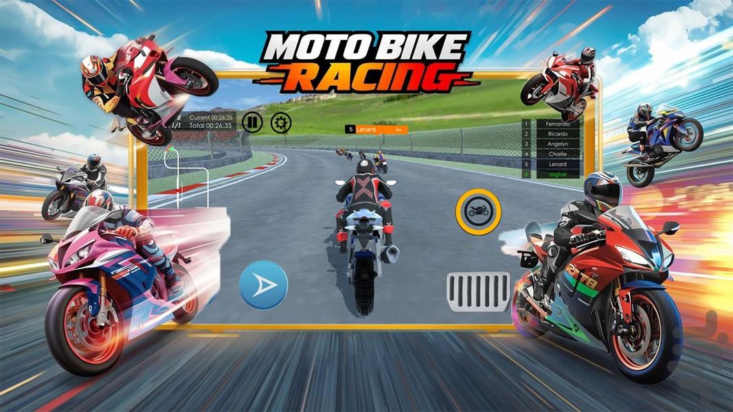 بازی موتور مسابقه - Gameplay image of android game