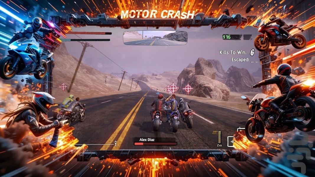 بازی موتور کراش - Gameplay image of android game