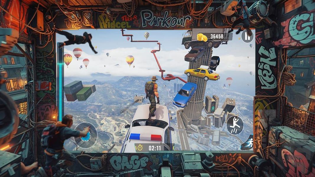 بازی پارکور - Gameplay image of android game