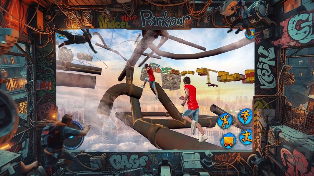بازی پارکور - Gameplay image of android game