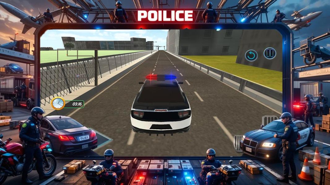 بازی ماشین پلیس - Gameplay image of android game