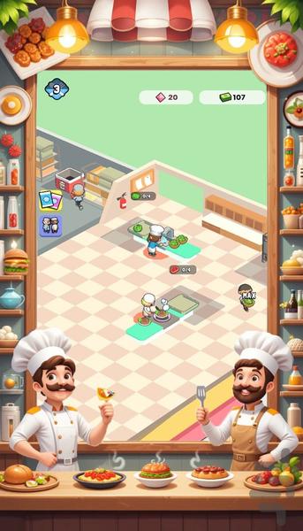 بازی اشپزی رستوران - Gameplay image of android game