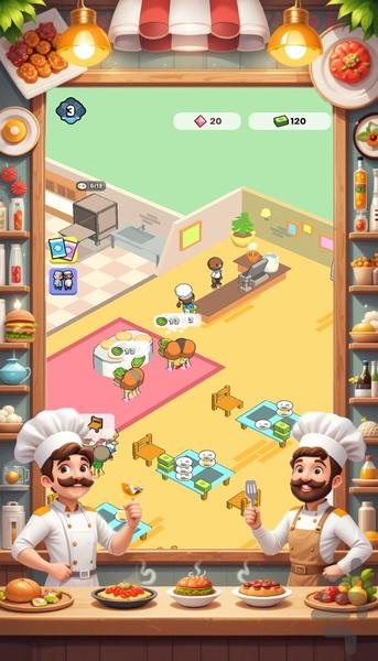 بازی اشپزی رستوران - Gameplay image of android game