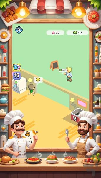 بازی اشپزی رستوران - Gameplay image of android game
