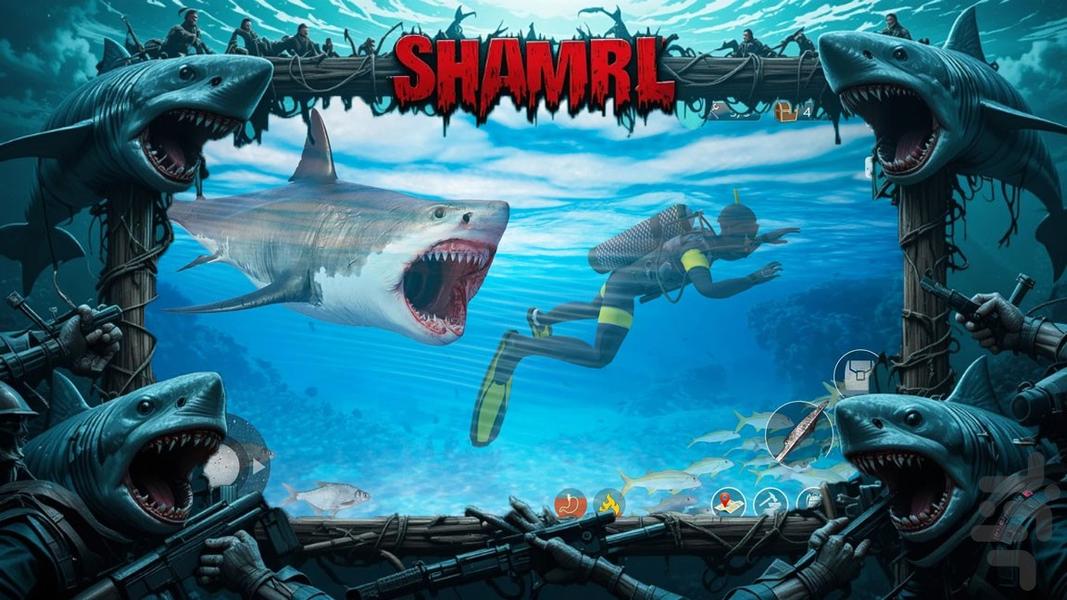 بازی ترسناک کوسه - Gameplay image of android game