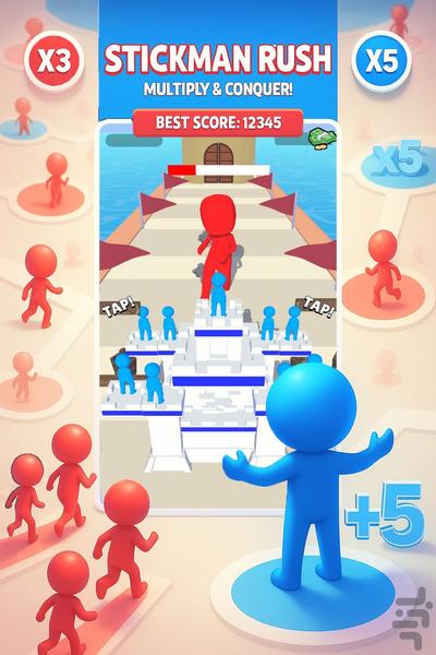 بازی هجوم ادمک - Gameplay image of android game