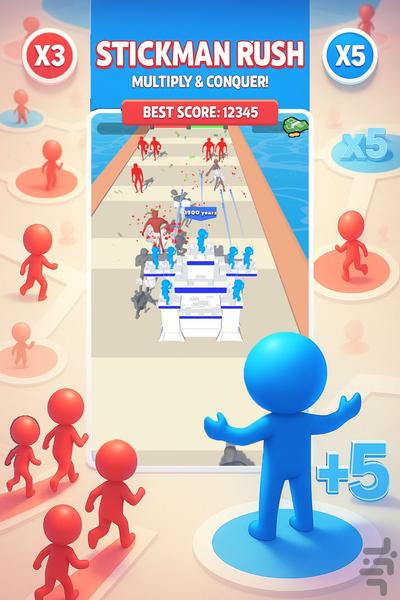 بازی هجوم ادمک - Gameplay image of android game