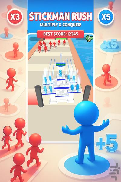 بازی هجوم ادمک - Gameplay image of android game