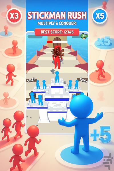 بازی هجوم ادمک - Gameplay image of android game