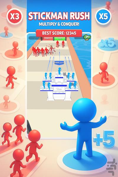 بازی هجوم ادمک - Gameplay image of android game