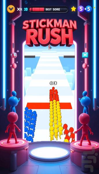 بازی نبرد ادمک ها - Gameplay image of android game