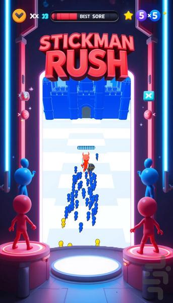 بازی نبرد ادمک ها - Gameplay image of android game