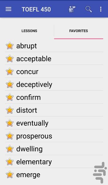 TOEFL 450 - Image screenshot of android app