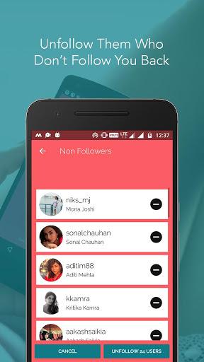 Unfollow Gram - Fans & Unfollowers for Instagram - Image screenshot of android app