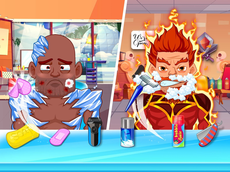 Superhero Shave: Shaving Games - عکس بازی موبایلی اندروید