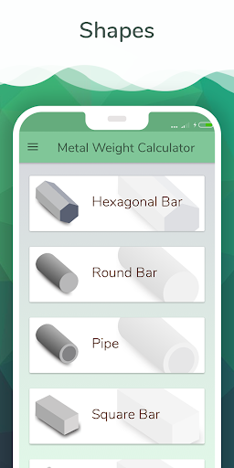 Metal Weight Calculator - Image screenshot of android app