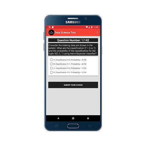 DataScience Certification Test - Image screenshot of android app