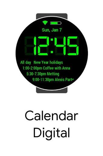 Calendar Digital for Samsung Watch - عکس برنامه موبایلی اندروید