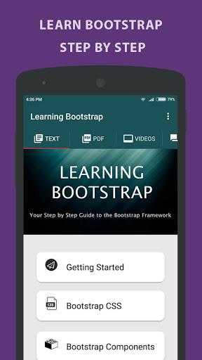 Learning Bootstrap 4  - Tutorial - عکس برنامه موبایلی اندروید