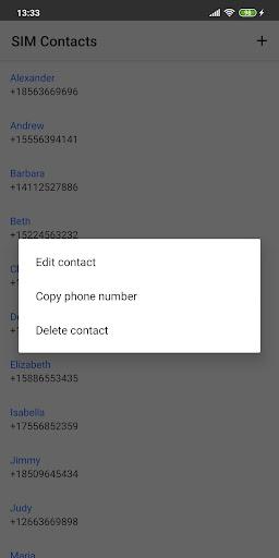 SIM Contacts - عکس برنامه موبایلی اندروید