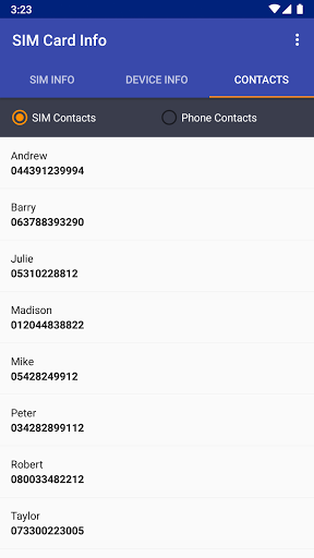 SIM Card Info - Image screenshot of android app