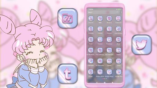 Kawaii Cute Girl Theme - عکس برنامه موبایلی اندروید