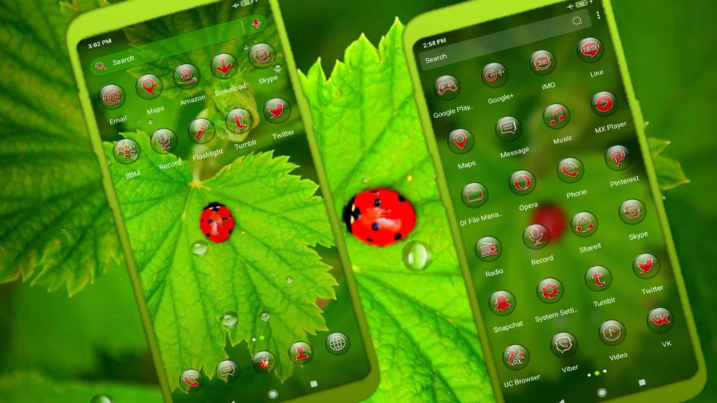 Ladybug Leaf Theme - عکس برنامه موبایلی اندروید