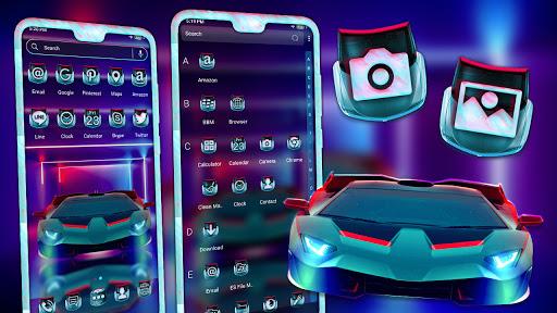 Neon Sports Car Theme - عکس برنامه موبایلی اندروید