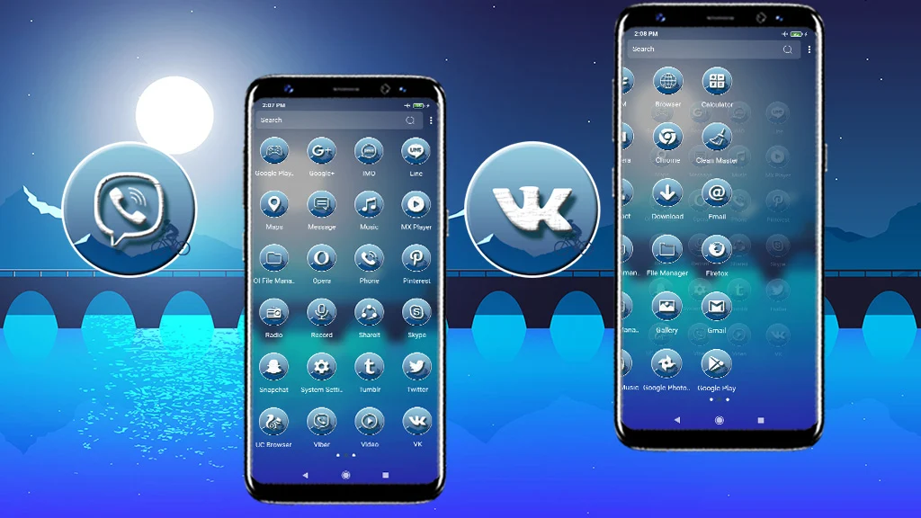 Night Moon Cycling Theme - عکس برنامه موبایلی اندروید