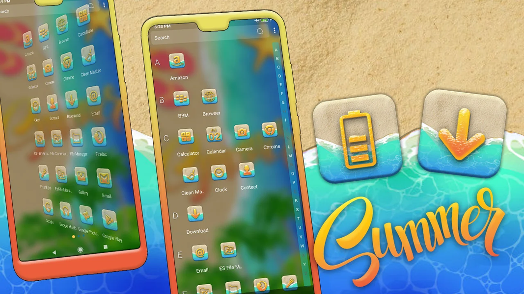Summer Beach Launcher Theme - عکس برنامه موبایلی اندروید