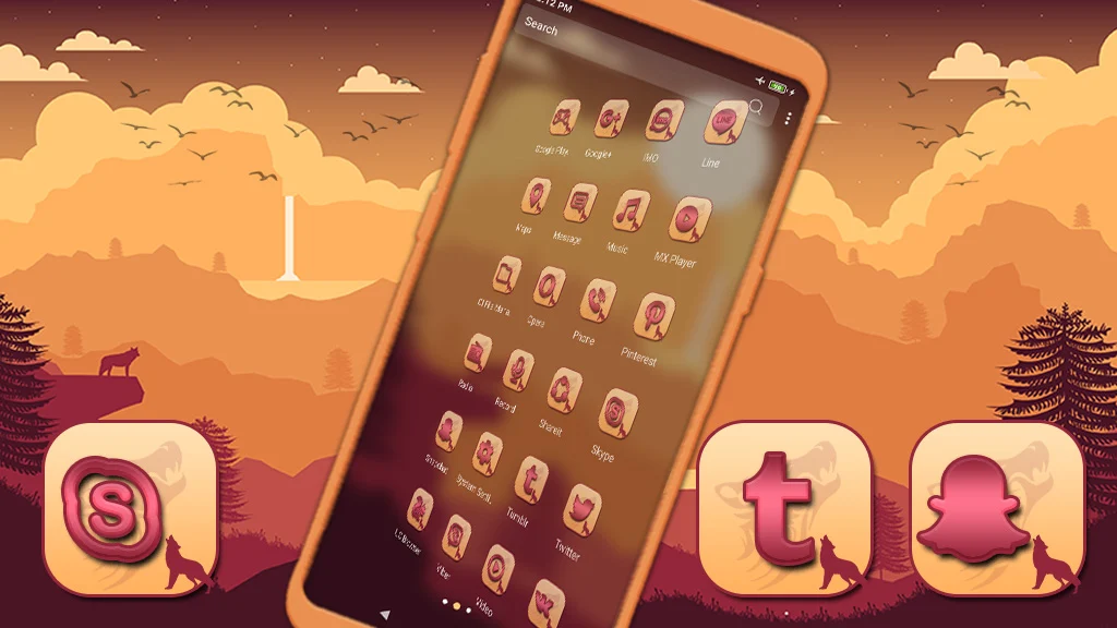 Wolf Mountain Landscape Theme - عکس برنامه موبایلی اندروید