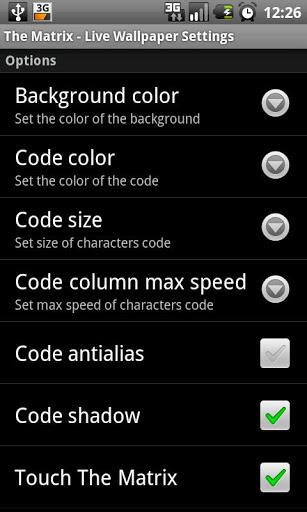 Live Wallpaper of Matrix - Image screenshot of android app